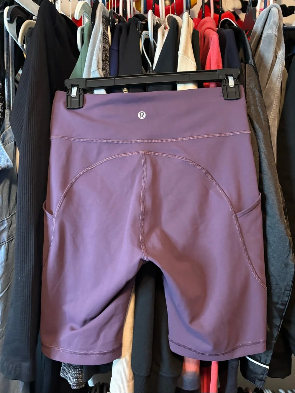 Lululemon Invigorate High-Rise Mauve Bike Shorts - Size 6